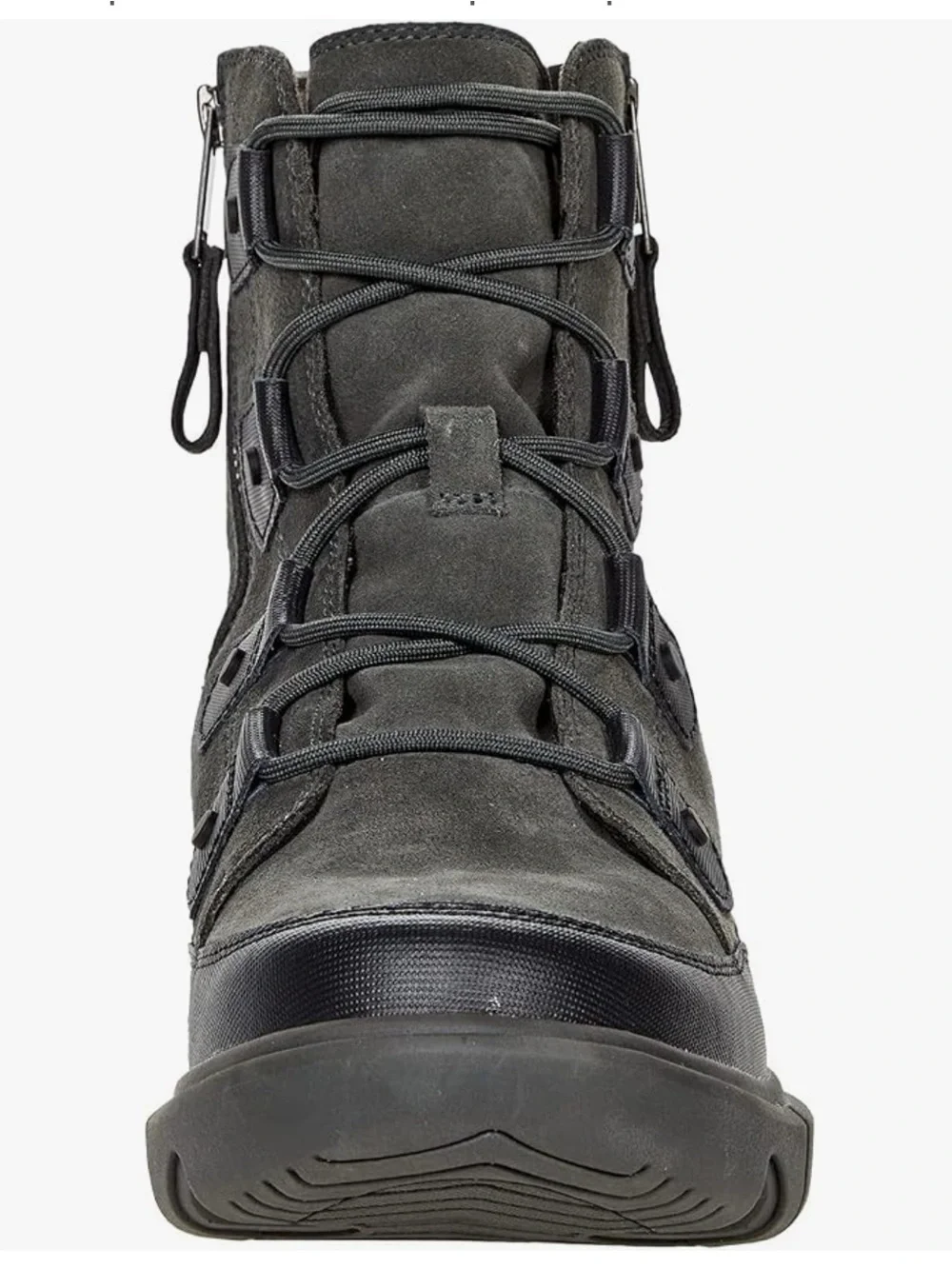 Sorel Explorer Boot Dual Zip Waterproof Winter Warm Black Jet Gray Size 11.5